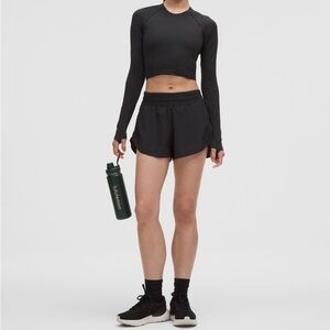 lululemon Track That High Rise Lined Short 3” Black